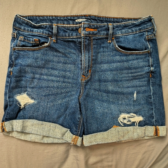 Old Navy Pants - Old Navy Blue Distressed Jean Shorts